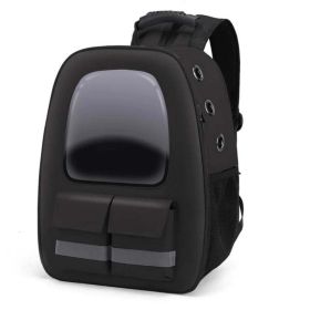 Pet Breathable Traveling Backpack (Color: black)